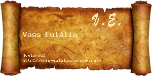 Vass Eulália névjegykártya